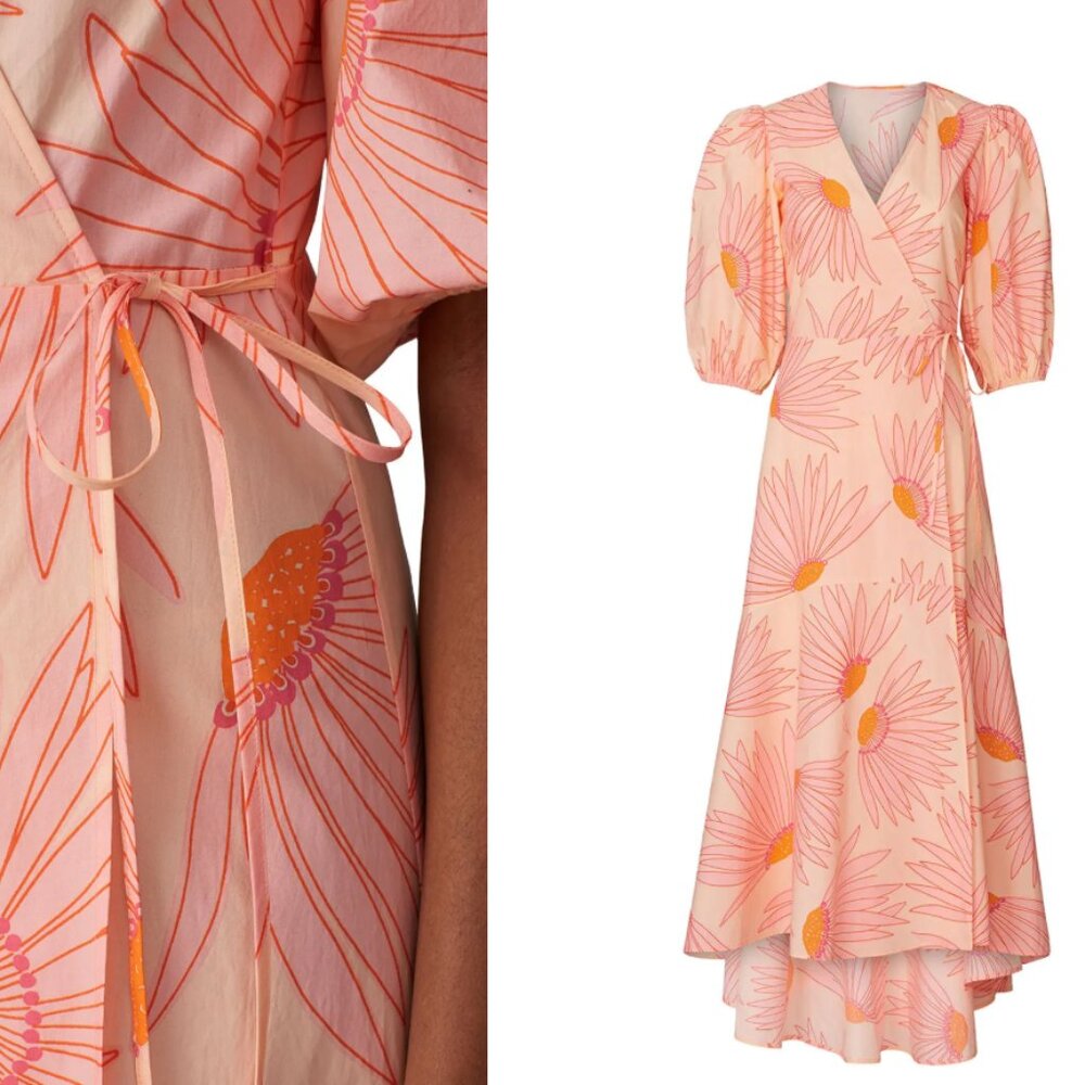 KATE SPADE Grand Daisy Wrap Dress Size 2